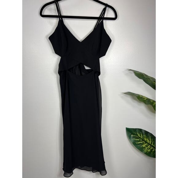 Dress The Population Women's M Abigail Cut Out Black Dress Sophisticated Formal - Picture 2 of 10